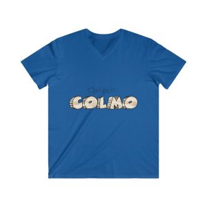 Camiseta hombre entallada cuello de pico - Azul royal - Això és es COLMO