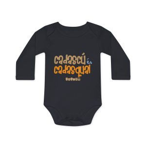 Body bebe manga larga organico - Negro - Camiseta «Cadascú és cadasqual»