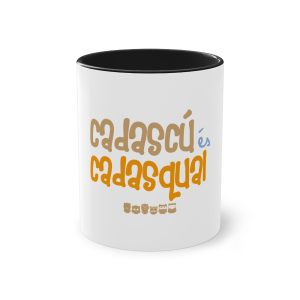 Taza bicolor - Negro - Camiseta «Cadascú és cadasqual»