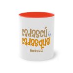 Taza bicolor - Rojo - Camiseta «Cadascú és cadasqual»