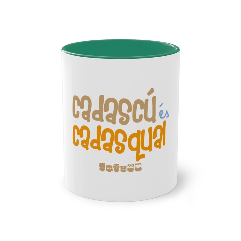 Taza bicolor - Verde oscuro - Camiseta «Cadascú és cadasqual»