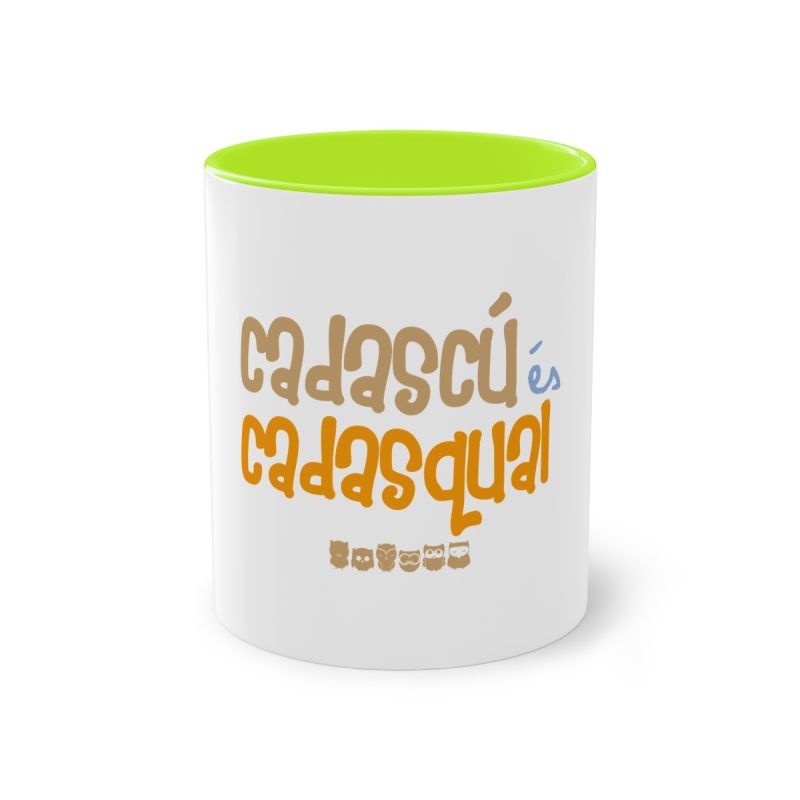Taza bicolor - Verde claro - Camiseta «Cadascú és cadasqual»