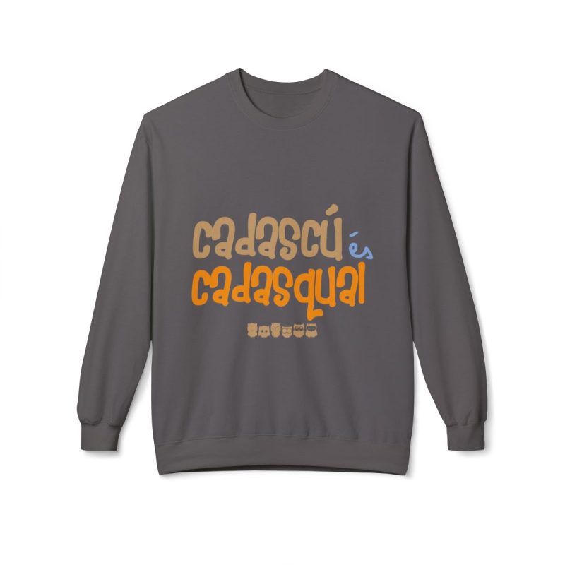 Sudadera Softstyle cuello redondo - Gris marengo - Camiseta «Cadascú és cadasqual» Sudadera Softstyle cuello redondo - Gris marengo - Camiseta «Cadascú és cadasqual»