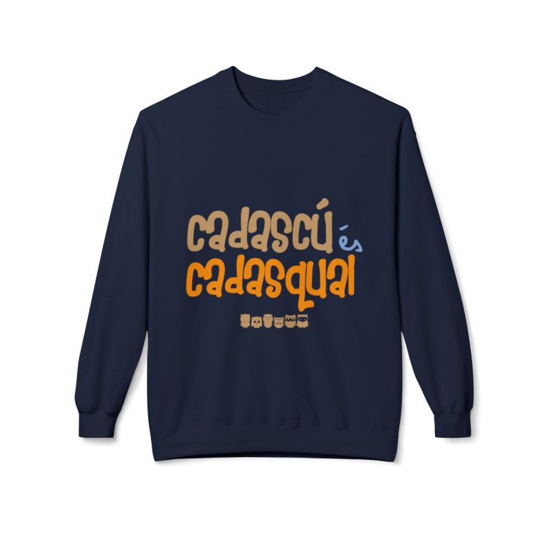 Sudadera Softstyle cuello redondo - Azul marino - Camiseta «Cadascú és cadasqual»