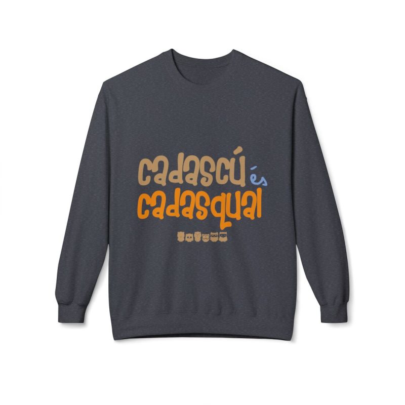 Sudadera Softstyle cuello redondo - Gris jaspeado oscuro - Camiseta «Cadascú és cadasqual»