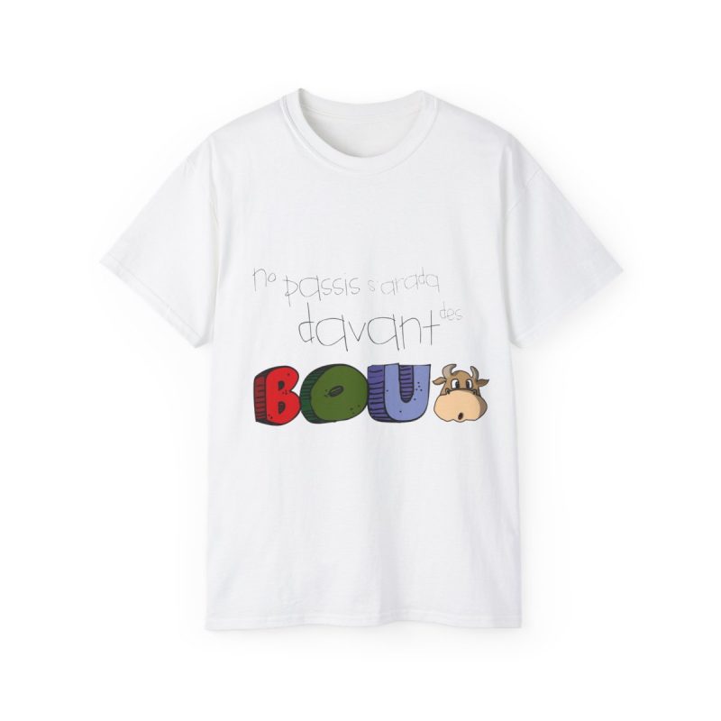 Camiseta ultra algodon - Blanco - No passis s’arada davant es bou Camiseta ultra algodon - Blanco - No passis s’arada davant es bou