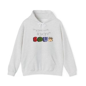 Sudadera con capucha - Gris ceniza - No passis s’arada davant es bou