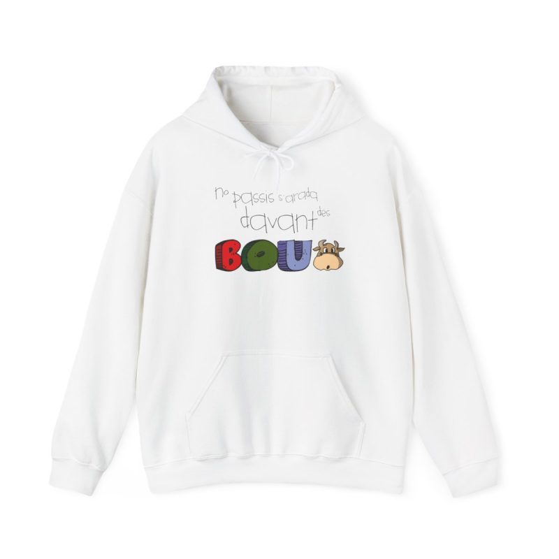 Sudadera con capucha - Blanco - No passis s’arada davant es bou