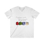 Camiseta hombre entallada cuello de pico - Blanco - No passis s’arada davant es bou