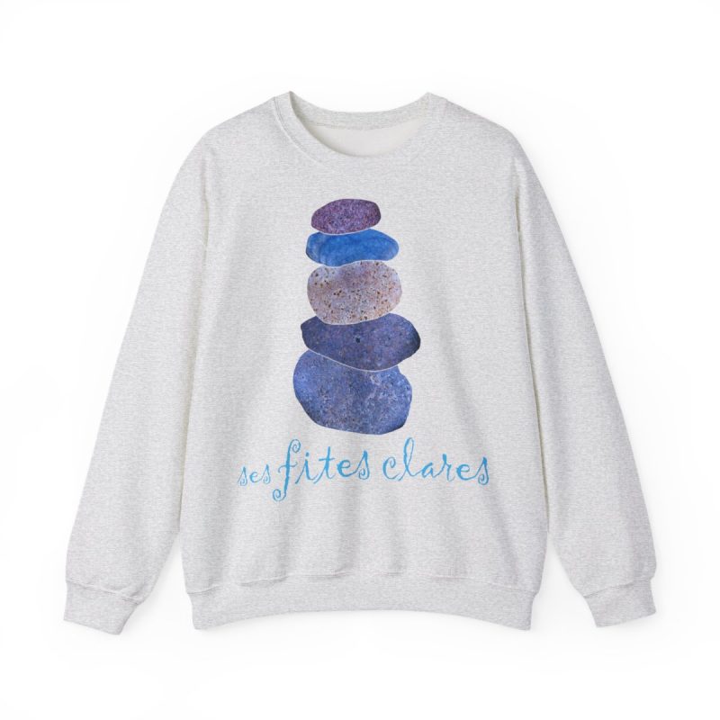 Sudadera cuello redondo - Gris ceniza - Ses fites clares 2 Sudadera cuello redondo - Gris ceniza - Ses fites clares 2