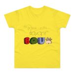 Camiseta hombre punto liso - Amarillo solar - No passis s’arada davant es bou Camiseta hombre punto liso - Amarillo solar - No passis s’arada davant es bou