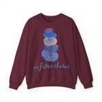 Sudadera cuello redondo - Granate - Ses fites clares 2 Sudadera cuello redondo - Granate - Ses fites clares 2