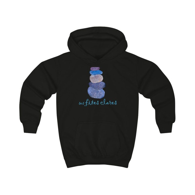 Sudadera con capucha infantil - Negro azabache - Ses fites clares 2