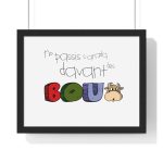 Poster enmarcado horizontal - Negro - No passis s’arada davant es bou