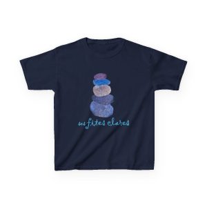 Camiseta infantil algodon grueso - Azul marino - Ses fites clares 2