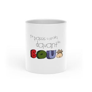 Taza con asa de corazon - Blanco - No passis s’arada davant es bou