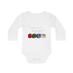 Body bebe manga larga organico - Blanco - No passis s’arada davant es bou