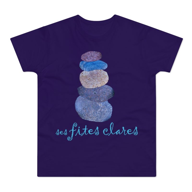 Camiseta hombre punto liso - Morado urbano - Ses fites clares 2