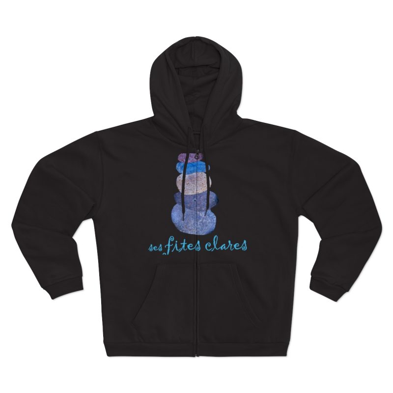 Sudadera capucha con cremallera premium - Negro - Ses fites clares 2 Sudadera capucha con cremallera premium - Negro - Ses fites clares 2
