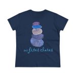 Camiseta mujer algodon medio - Azul marino - Ses fites clares 2