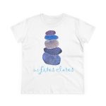 Camiseta mujer algodon medio - Blanco - Ses fites clares 2