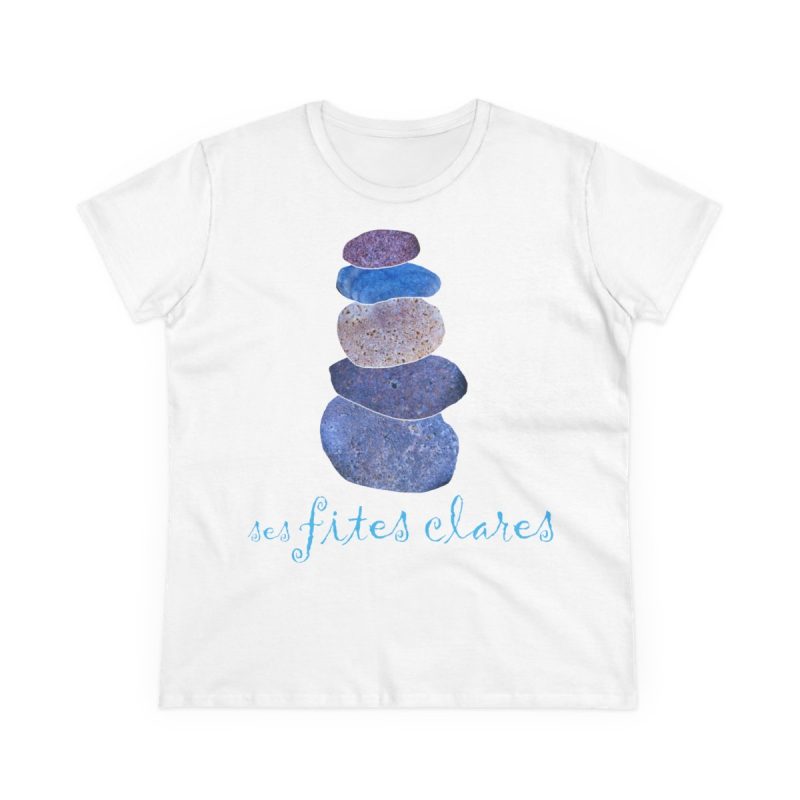 Camiseta mujer algodon medio - Blanco - Ses fites clares 2