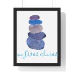 Poster enmarcado vertical - Negro - Ses fites clares 2