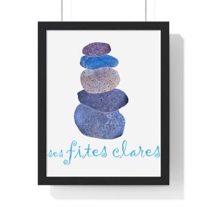 Poster enmarcado vertical - Negro - Ses fites clares 2