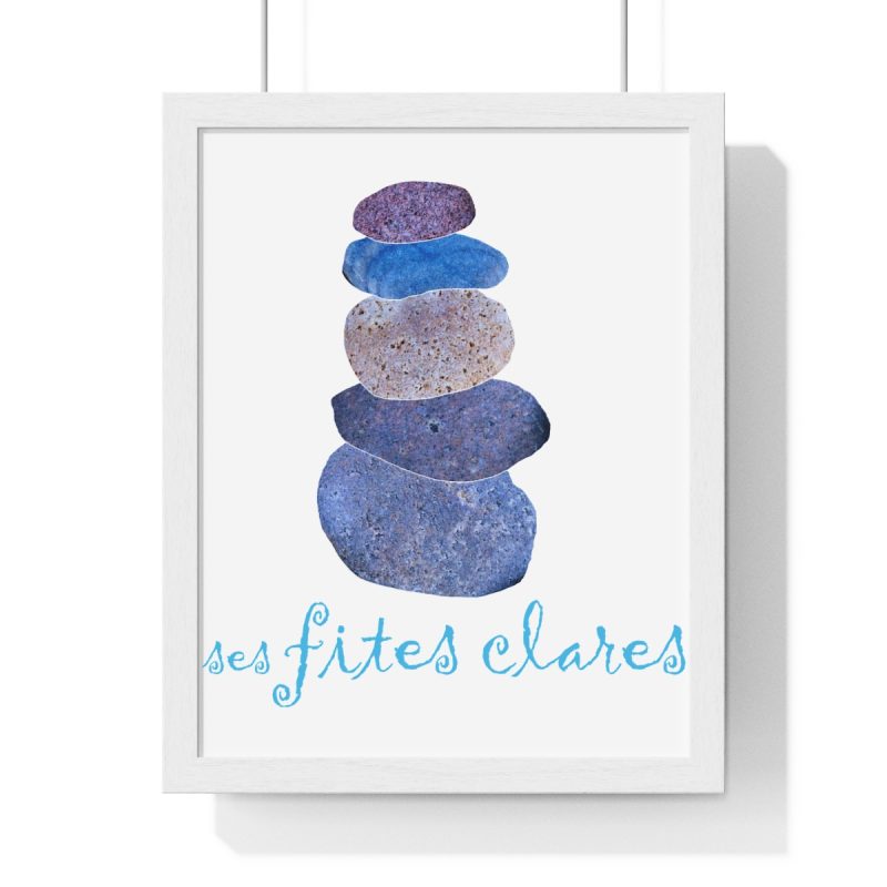 Poster enmarcado vertical - Blanco - Ses fites clares 2