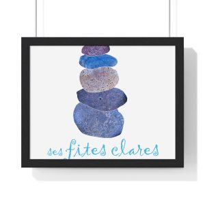 Poster enmarcado horizontal - Negro - Ses fites clares 2