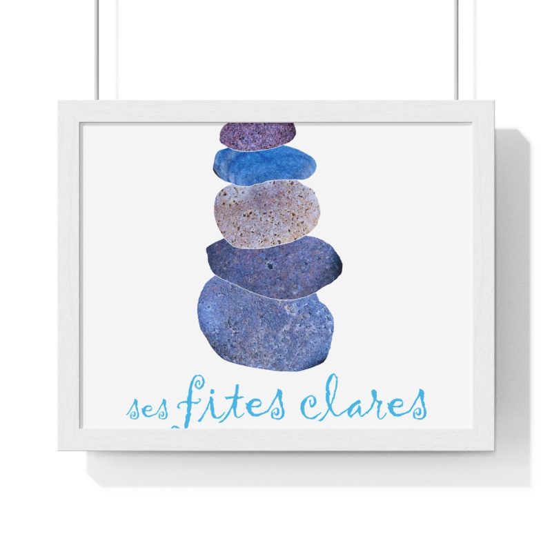 Poster enmarcado horizontal - Blanco - Ses fites clares 2