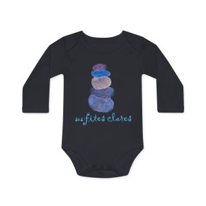 Body bebe manga larga organico - Negro - Ses fites clares 2