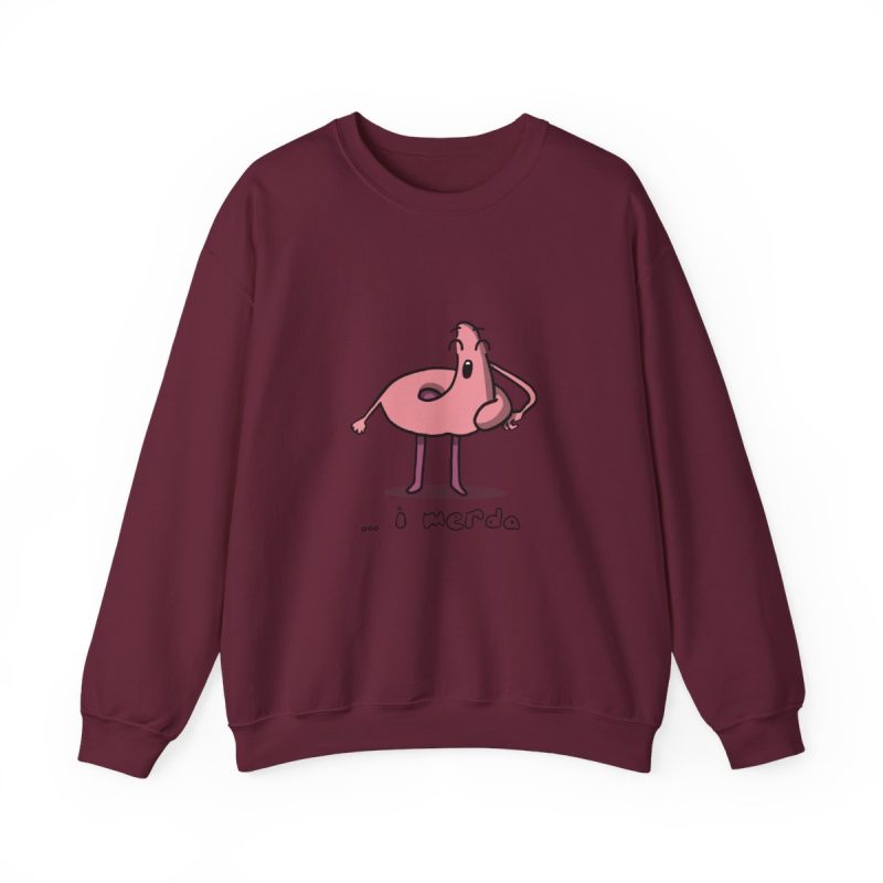 Sudadera cuello redondo - Granate - Camiseta «i merda»