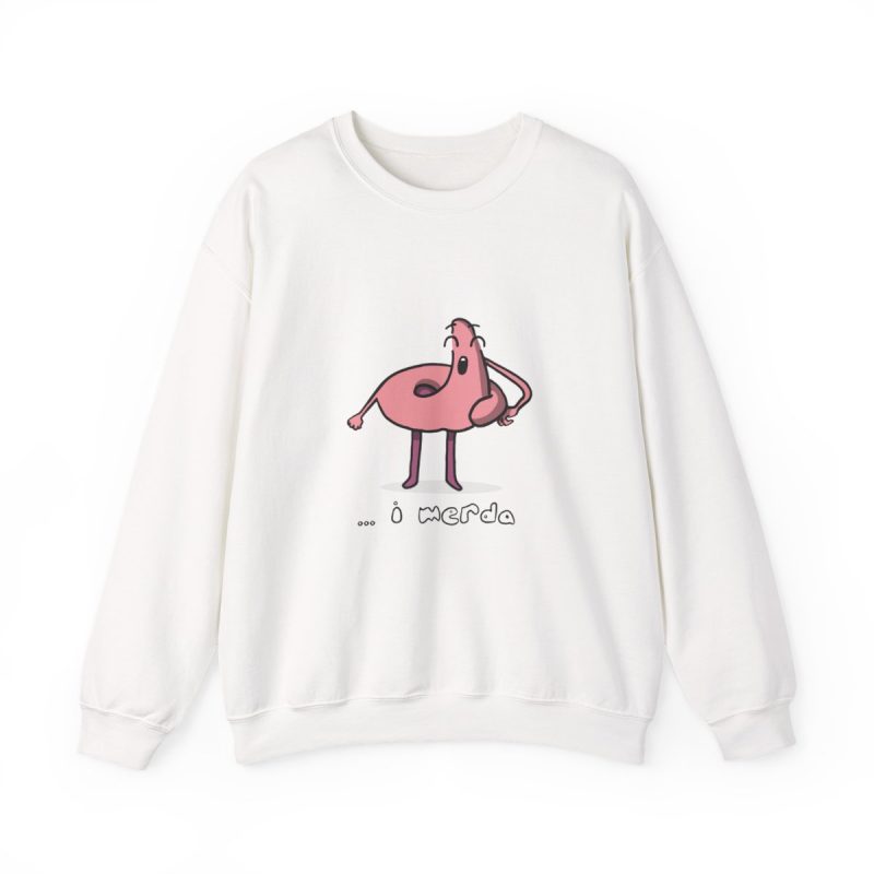 Sudadera cuello redondo - Blanco - Camiseta «i merda»