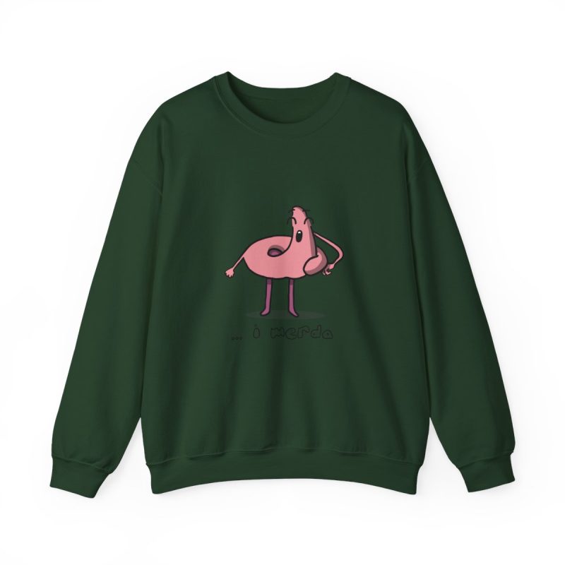 Sudadera cuello redondo - Verde bosque - Camiseta «i merda»