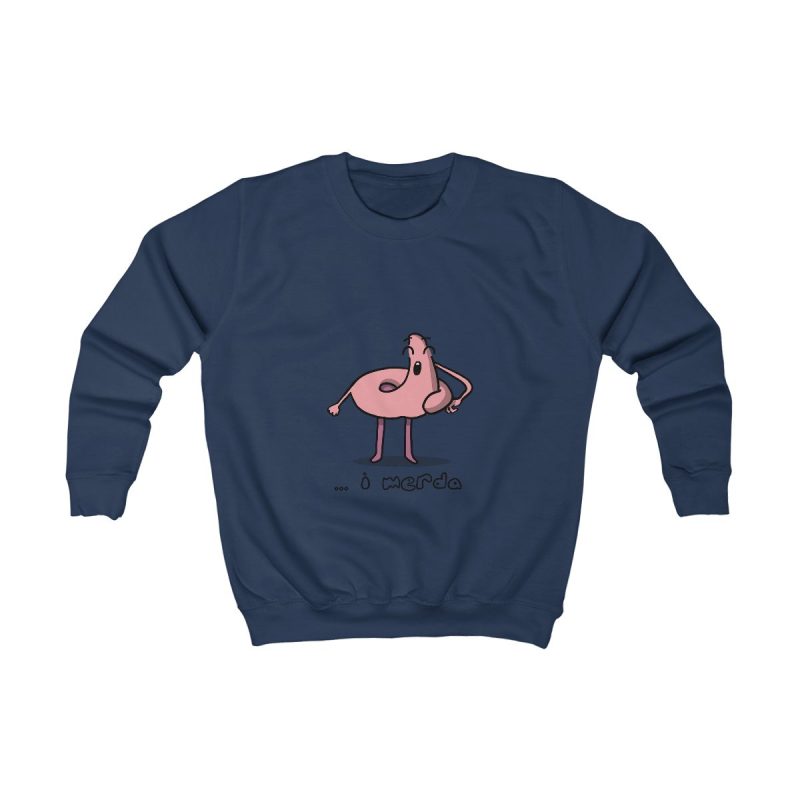 Sudadera infantil - Azul marino Oxford - Camiseta «i merda»