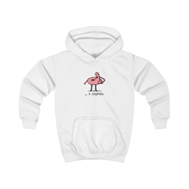 Sudadera con capucha infantil - Blanco artico - Camiseta «i merda» Sudadera con capucha infantil - Blanco artico - Camiseta «i merda»