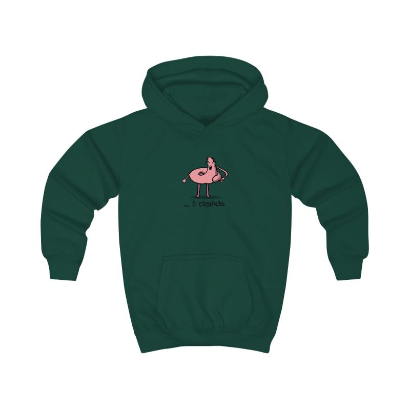 Sudadera con capucha infantil - Verde botella - Camiseta «i merda»