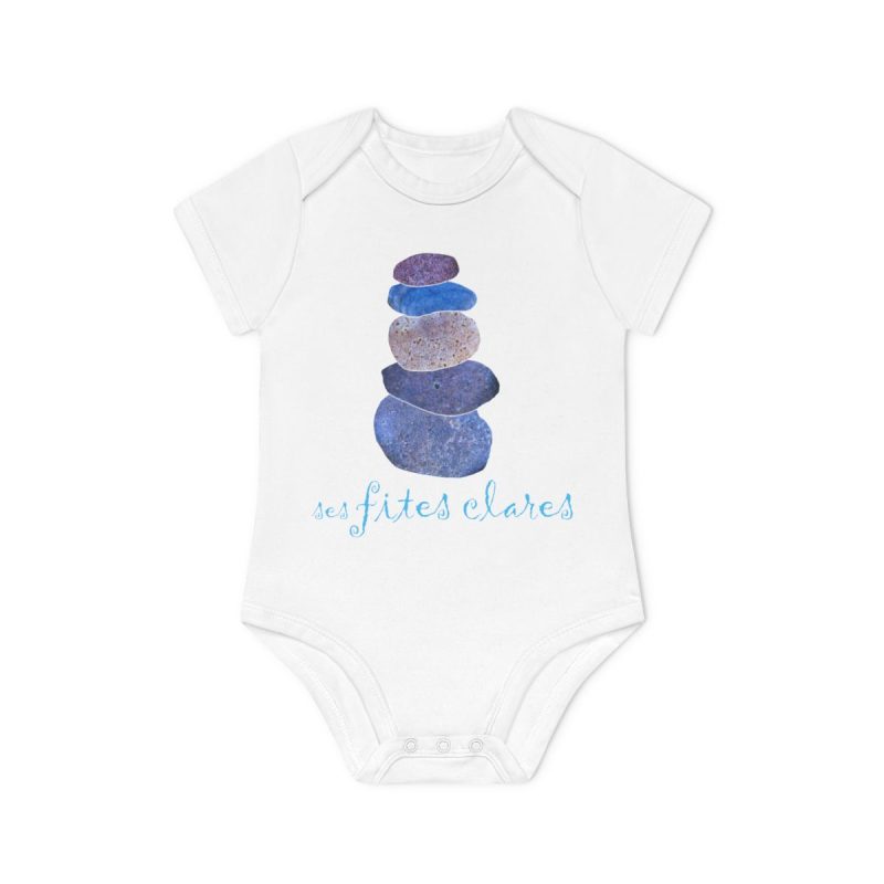 Body bebe manga corta organico - Blanco - Ses fites clares 2