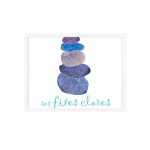 Poster con marco de madera - Marco blanco - Ses fites clares 2