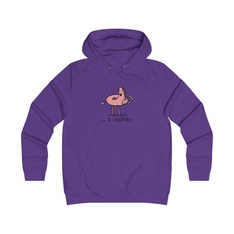 Sudadera universitaria mujer - Morado - Camiseta «i merda»