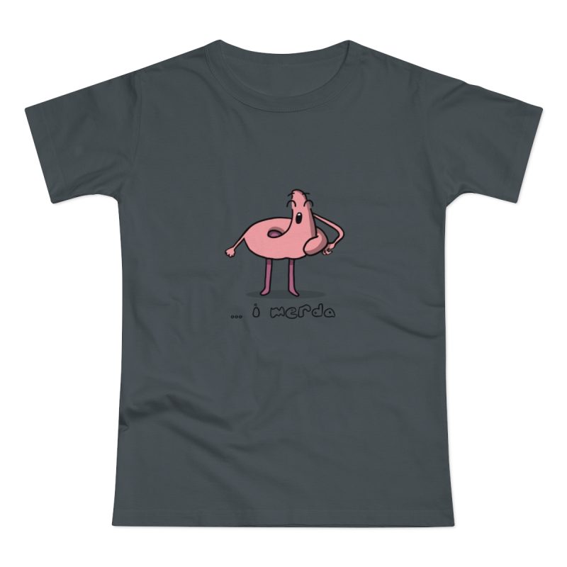 Camiseta mujer punto liso - Gris oscuro - Camiseta «i merda» Camiseta mujer punto liso - Gris oscuro - Camiseta «i merda»