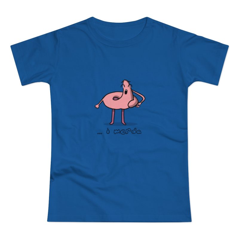 Camiseta mujer punto liso - Azul royal intenso - Camiseta «i merda»