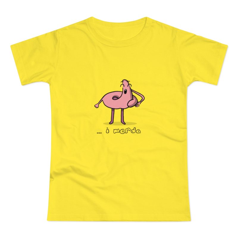 Camiseta mujer punto liso - Amarillo solar - Camiseta «i merda»