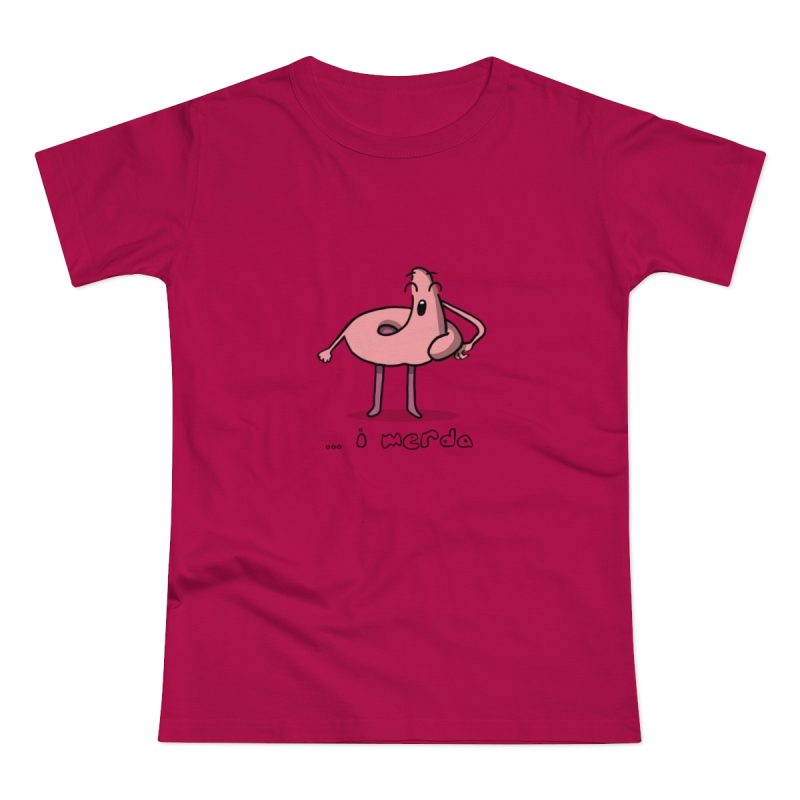 Camiseta mujer punto liso - Sorbete - Camiseta «i merda»
