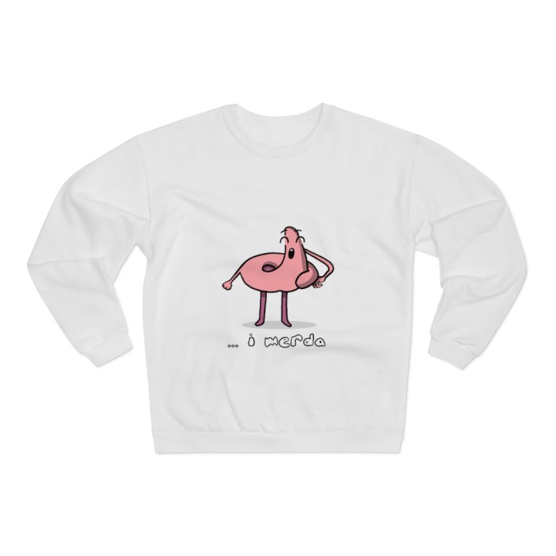 Sudadera cuello redondo premium - Blanco - Camiseta «i merda»