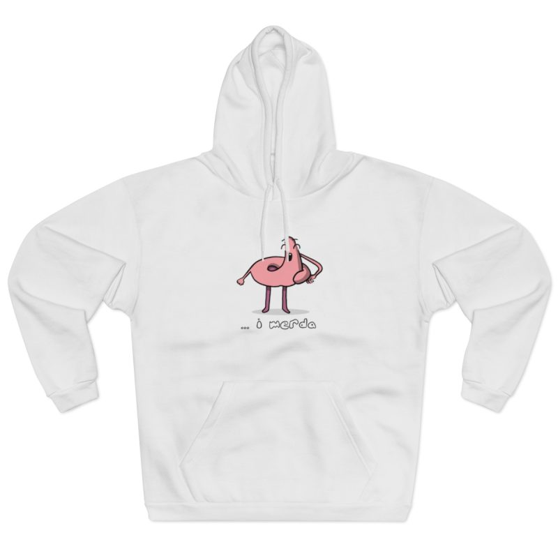Sudadera con capucha cerrada - Blanco - Camiseta «i merda»