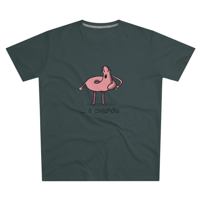 Camiseta hombre corte moderno - Gris marengo - Camiseta «i merda» Camiseta hombre corte moderno - Gris marengo - Camiseta «i merda»