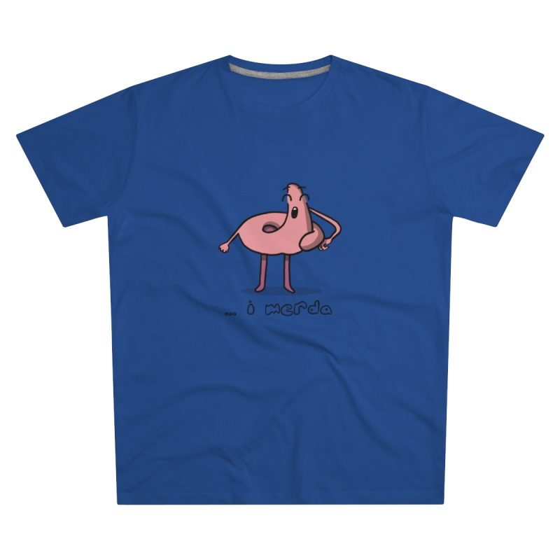 Camiseta hombre corte moderno - Azul royal intenso - Camiseta «i merda»