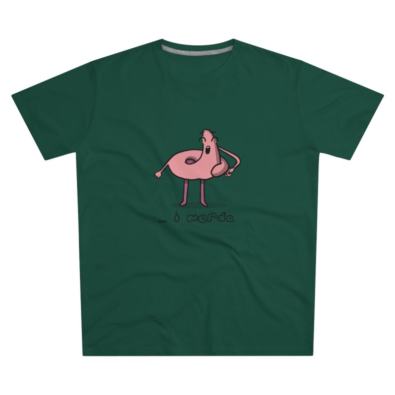 Camiseta hombre corte moderno - Verde botella - Camiseta «i merda»